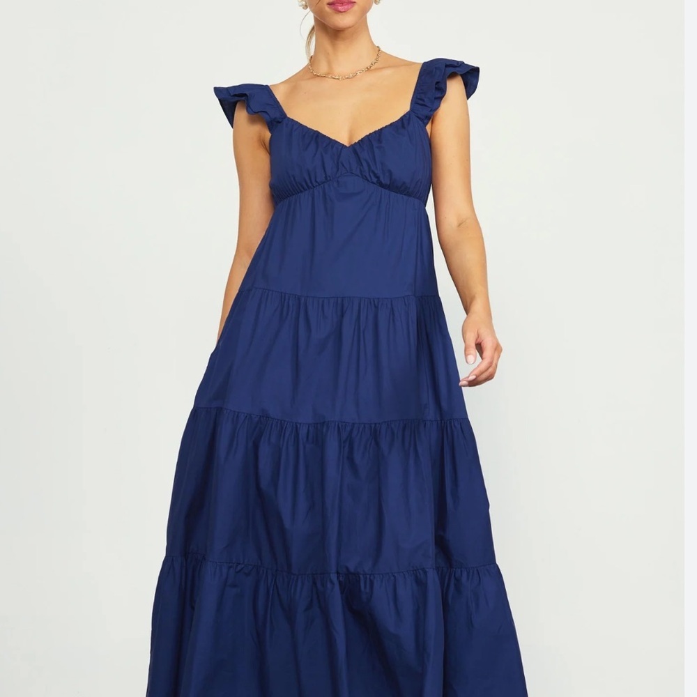 Shein Elegant Navy Blue Women's Sundress Size S